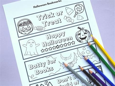 Free Printable Halloween Bookmarks for Kids