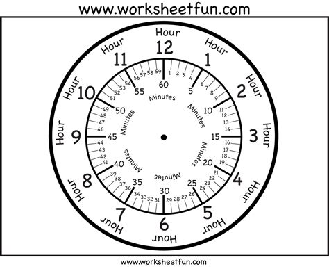 Printable Clock Face With Minutes