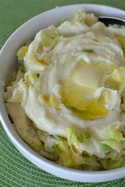 Traditional Irish Colcannon Potatoes and Cabbage