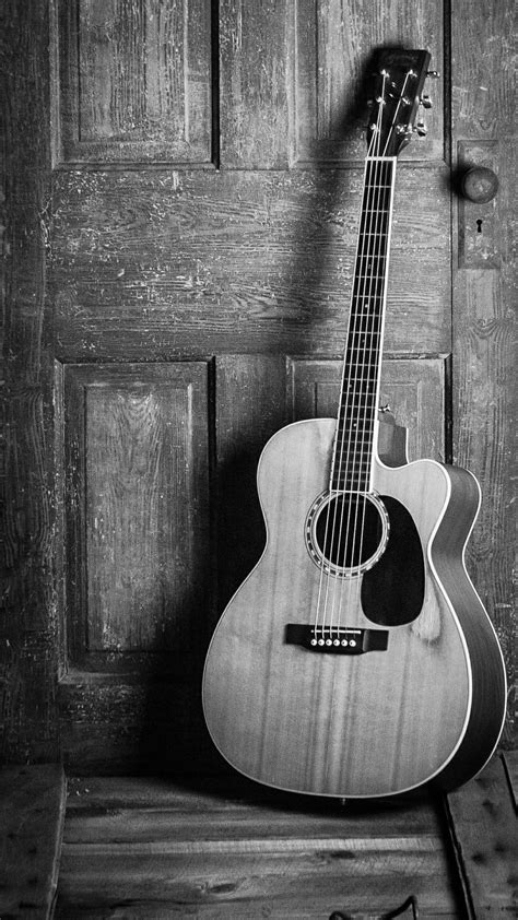 Black and White wallpaper of a guitar Guitar Diy, Best Acoustic Guitar ...