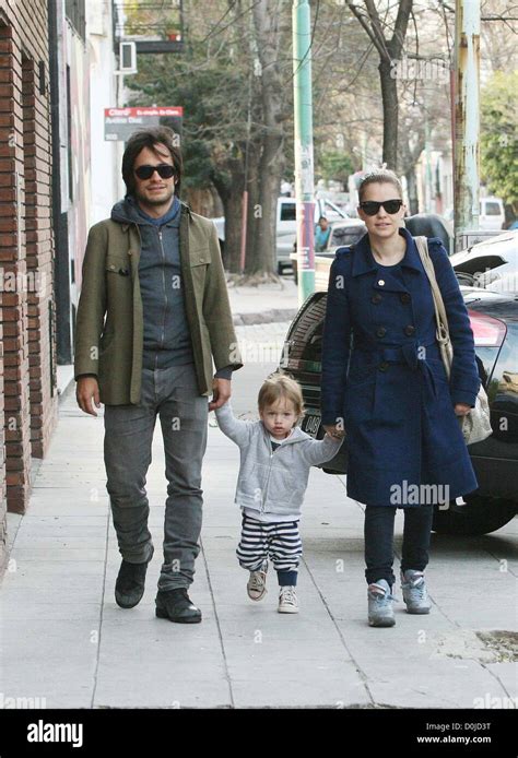 Gael Garcia Bernal with wife Dolores Fonzi and son spotted out and about in Bues Aires. The ...