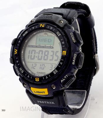 CASIO PRO-TREK TRIPLE SENSOR Blue Fabric Digital Watch | #308018155