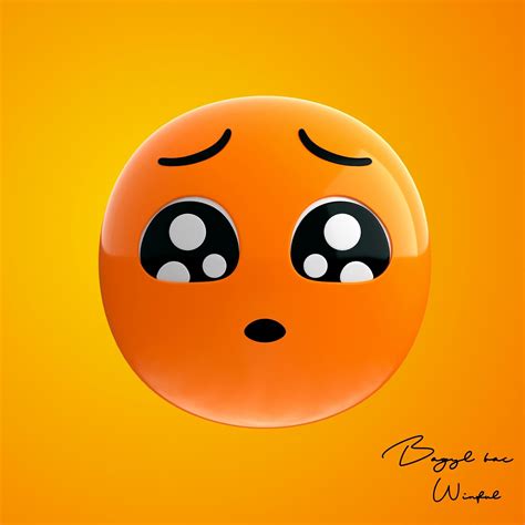 Emoji Pleading Face 3D model | CGTrader