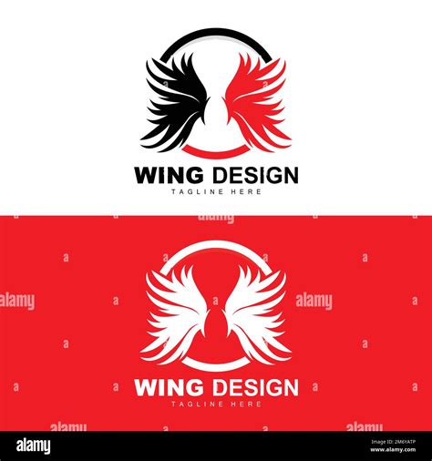 Wings Logo, Phoenix Logo, Bird Wing Vector, Template Illustration, Wing Brand Design Stock ...