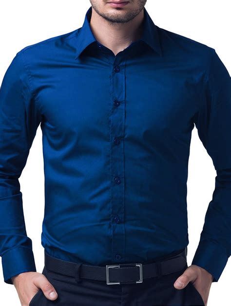 Buy online Royal Blue Cotton Formal Shirt from shirts for Men by Being Fab for ₹528 at 52% off ...