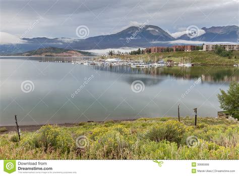 Lake Dillon marina stock image. Image of wildflower, morning - 30685999