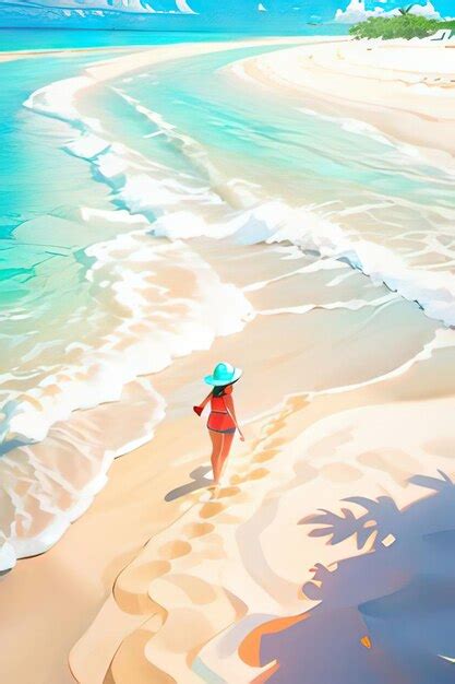 Premium Photo | Cartoon paradise beautiful beach adventures