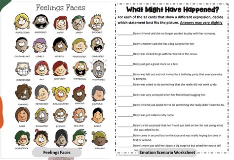 12 Educational Worksheets About Feelings And Emotions - Teaching Expertise