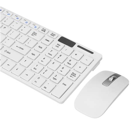 Wireless 2.4GHz Ultra Thin Keyboard & Mouse Combo with Receiver, White