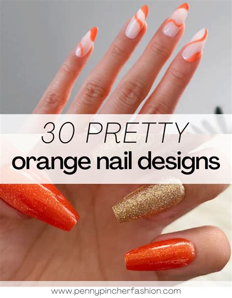 Orange Nail Designs - Penny Pincher Fashion Blog