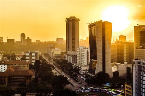 Golden Sunset in the City | Nairobi city, Kenya, Kenya africa