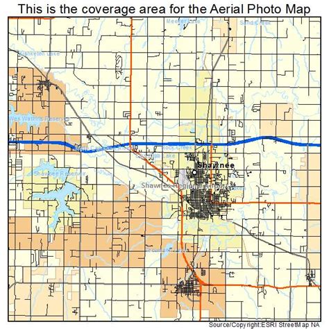 Aerial Photography Map of Shawnee, OK Oklahoma