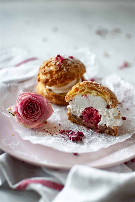 Chocolate Raspberry Choux au Craquelin | Jessica's Dinner Party