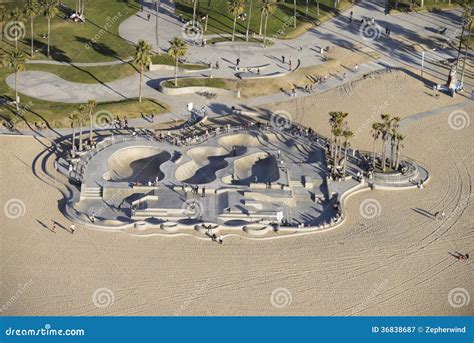 Venice Skate Park stock image. Image of skate, park, aerial - 36838687