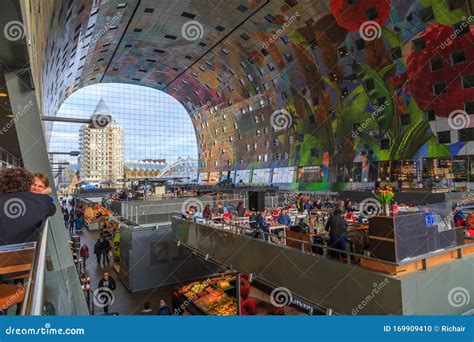 Markthal Interior in Rotterdam Editorial Image - Image of gathering ...