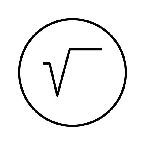 Square root symbol Beautiful line black icon 601912 Vector Art at Vecteezy