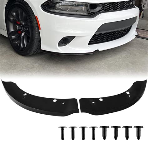 TENGBASE Dodge Charger Front Splitter, Front Bumper Lip Splitter Protector Replacement for 2015 ...