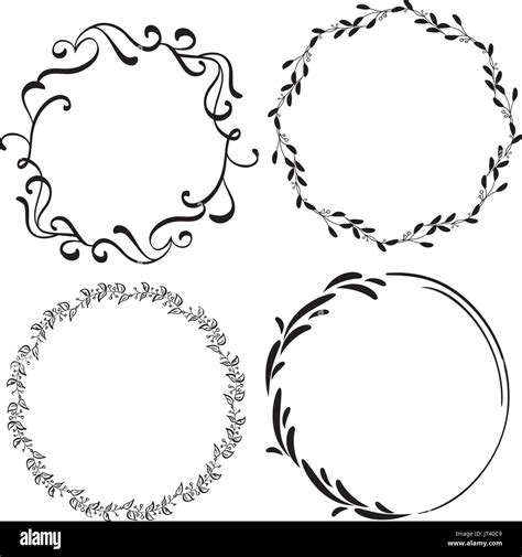 Set of Decorative Frame and Borders Art. Calligraphy lettering Vector illustration EPS10 Stock ...