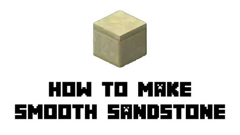 Minecraft Survival: How to Make Smooth Sandstone - YouTube