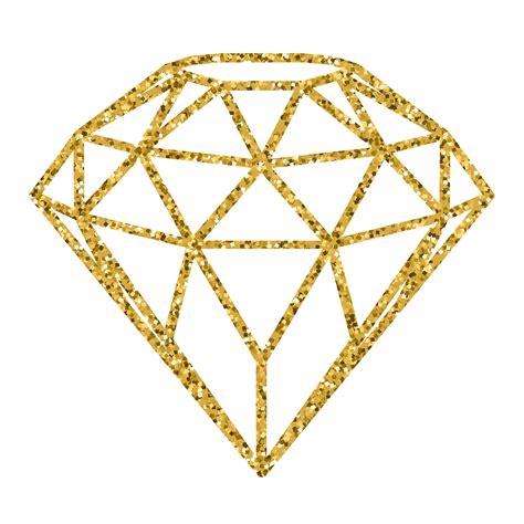 Geometrical golden glitter diamond isolated on white background. 443448 Vector Art at Vecteezy