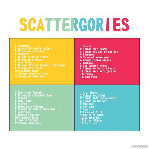 Free printable scattergories lists printable - gertystone