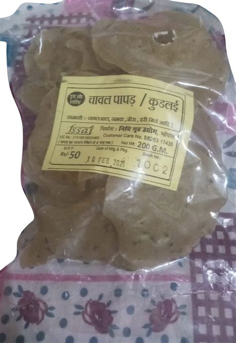 Rice Papad, Packaging Size: 200 Gm at best price in Bhopal | ID ...