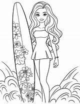 Barbie Bathing Suit Coloring Pages Coloring sketch template