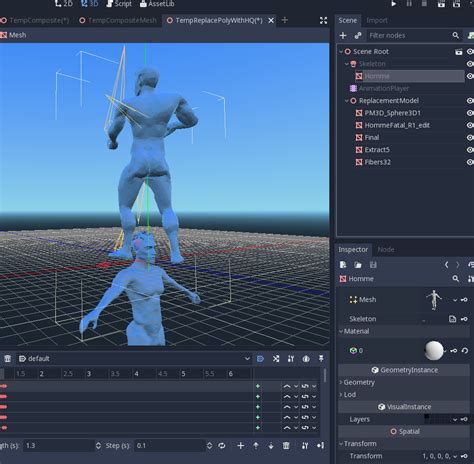 How to replace 3D animated mesh with a higher quality one? - Godot Engine - Q&A