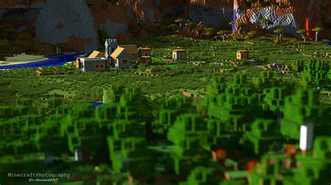 Minecraft | Plains Village (High Res. Wallpaper) by MinecraftPhotography on DeviantArt