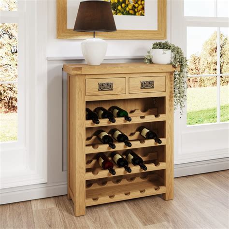 Carthorpe Oak Small Wine Rack - Only Oak Furniture - Shop Now