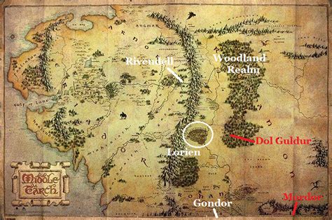 Dol Guldur Middle Earth Map - United States Map