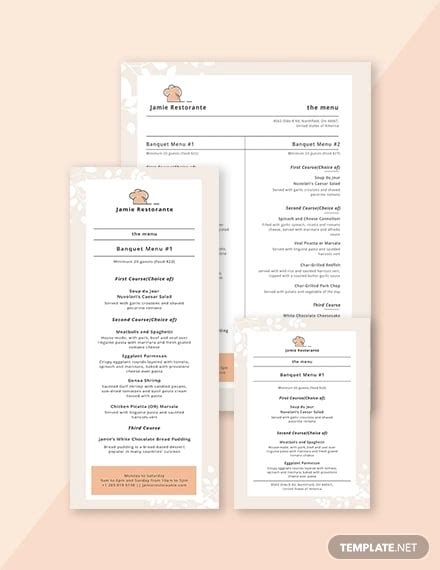 Banquet Menu - 10+ Free Templates in AI, PSD, Word, Pages | Free & Premium Templates