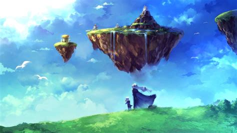 1920x1080 anime sky nature floating island chrono trigger janus zeal ...