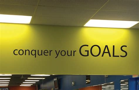 Motivational Office Decor, Class Room Decor, Gym Ideas, conquer your GOALS