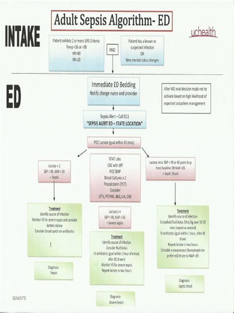 Adult Sepsis Algorithm | PDF