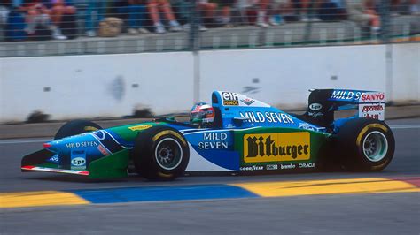 Damon Hill takes F1 rival Michael Schumacher's 1994 Benetton for a ride ...