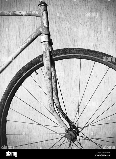 Brown vintage bicycle Black and White Stock Photos & Images - Alamy