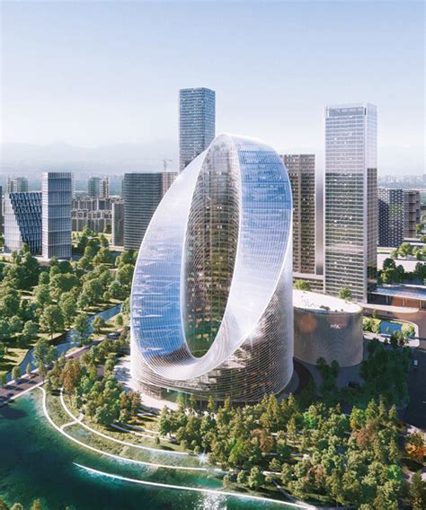 BIG designs loop-shaped headquarters for OPPO in hangzhou, china