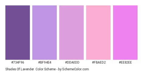 Shades Of Lavender Color Scheme » Magenta » SchemeColor.com