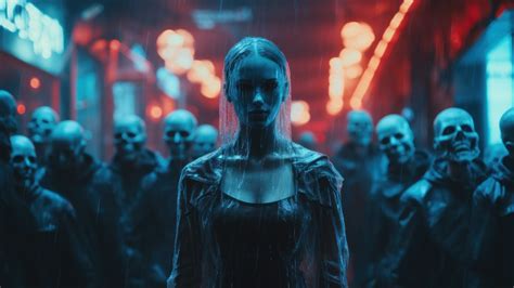 Halloween Cyberpunk Spookfest AI Generated 4K Wallpaper - Elevate Your ...