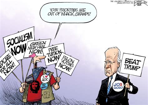 Joe Biden compares his priorities, in Nate Beeler's latest political cartoon