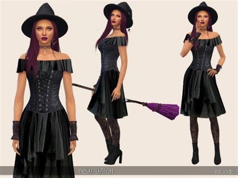 The Sims Resource: New Witch by Paogae • Sims 4 Downloads | Sims 4, Clothes, Sims