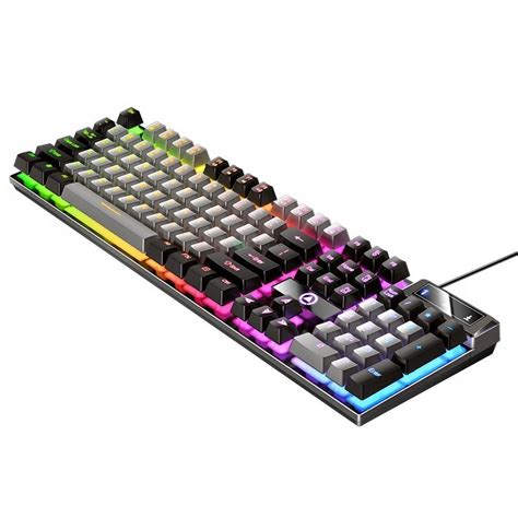 Tastatura mecanica RGB, Kbcustom, ABS, Cu mouse, Negru/Gri - eMAG.ro