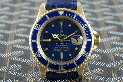 10 Past Ten » Rolex Submariner 18k Gold 1680 “Tiffany & Co. Dial”