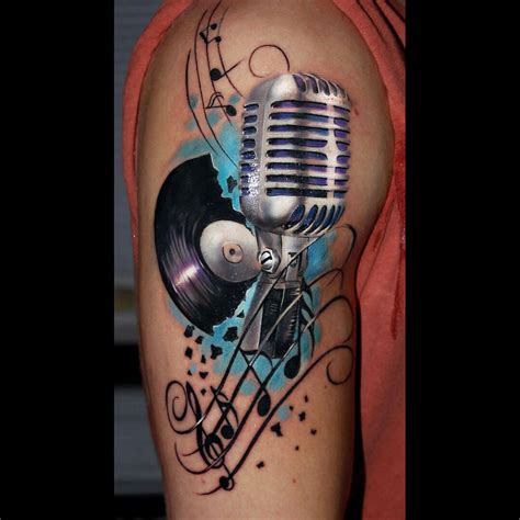 #tattoo #dreamtattoo #Tattoodo #microphone #record #music #musical # ...