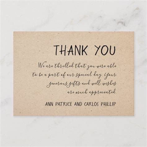 CLASSICAL HANDWRITTEN THANK YOU CARD - KRAFT PAPER #card #kraft #paper ...