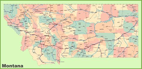 Map of Montana Cities and Towns | Printable City Maps