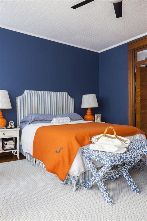 Home Elegancy: Orange And Blue Bedroom Design