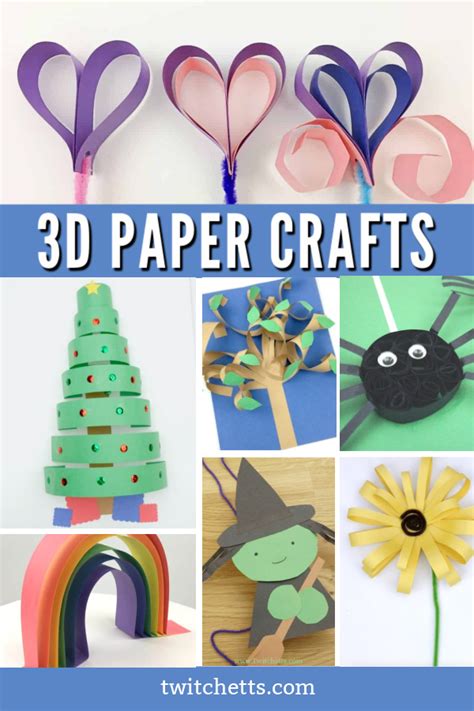 60 Easy 3D Paper Crafts for Kids To Make - Twitchetts