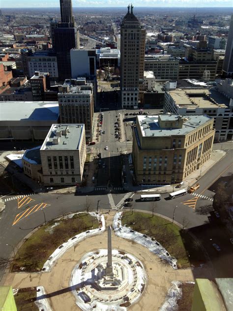 Niagara Square from the Observation Deck of Buffalo City Hall